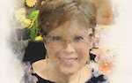 Watercolor graphic of the author, Beth Reece