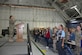 Vietnam Security Police Association members, their family members and Joint Base Andrews Airmen stand for the singing of “The Star-Spangled Banner” at Joint Base Andrews, Md., Oct. 10, 2019. The VSPA visited the Vietnam Veterans Memorial and JBA as they celebrated their 25th anniversary. (U.S. Air Force photo by Airman 1st Class Spencer Slocum)