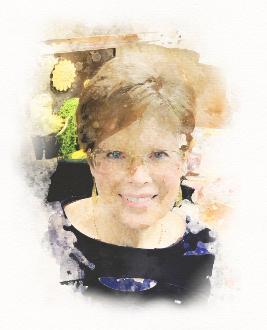 Watercolor Graphic of the author, Beth Reece.