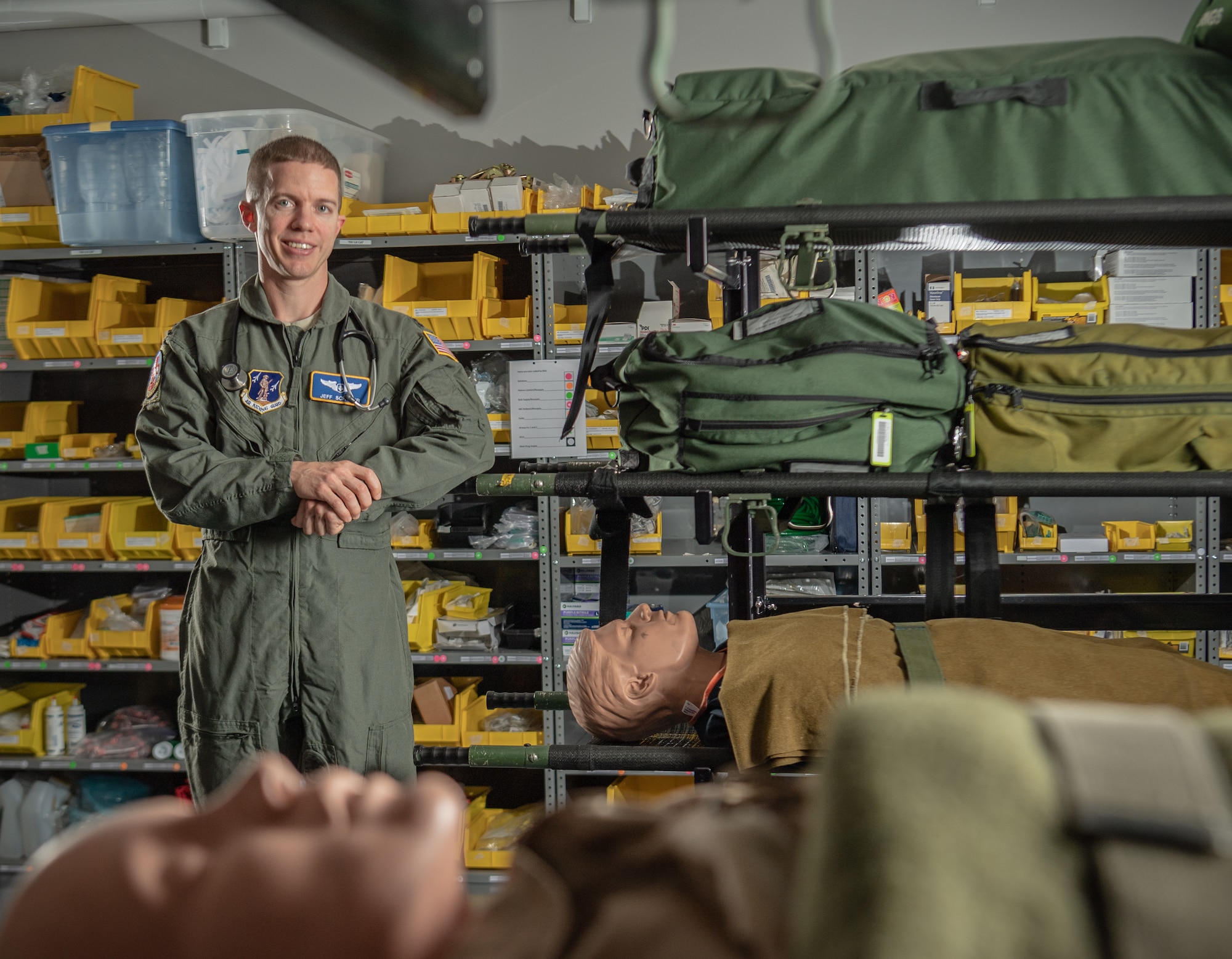 A portrait of U.S. Air Force Capt. Jeffrey Schroer, a flight nurse, assigned to the 130th Airlift Wing’s 167th Aeromedical Evacuation Squadron based at McLaughlin Air National Guard Base, Charleston, West Virginia. Schroer competed in the 23rd Annual Air Force (AF) Marathon held Sept. 19, 2019, at Wright-Patterson Air Force Base, Ohio.