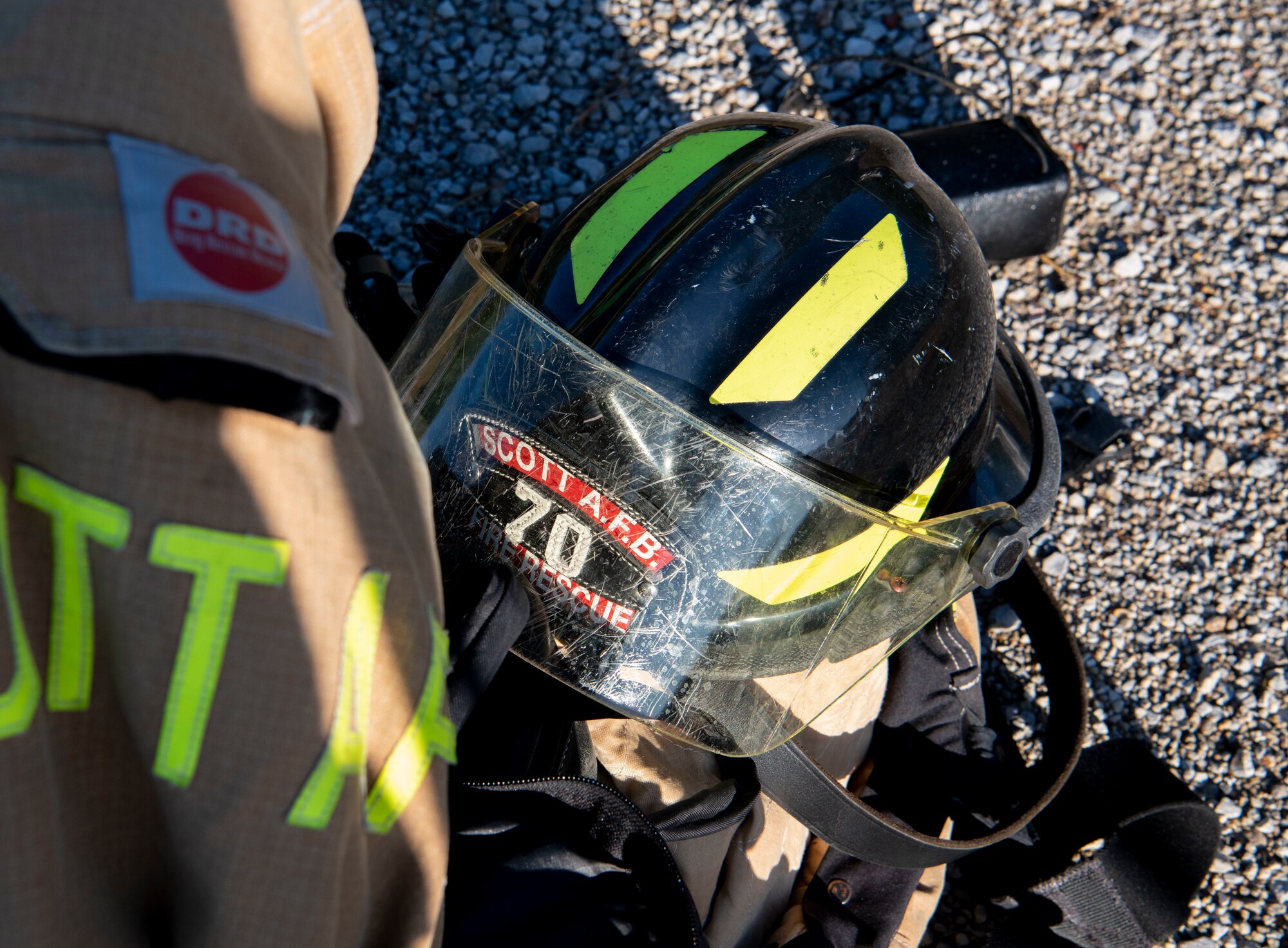 A firefighters helmet and hat
