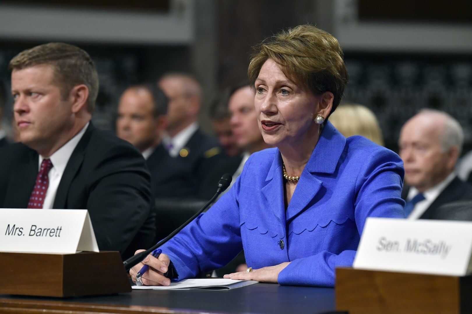 Barbara Barrett was confirmed by the Senate Oct. 16, 2019, to be the 25th Secretary of the Air Force. As an experienced pilot, former ambassador and senior government official, Barrett was praised for her wide experience and long history with aviation and the United States military.