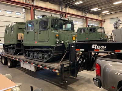 A Colorado National Guard Small Unit Support Vehicle used to respond to blizzards, floods and other domestic events. The SUSVs are also used by infantry troops, special forces teams and others to traverse challenging terrain during overseas contingency operations.