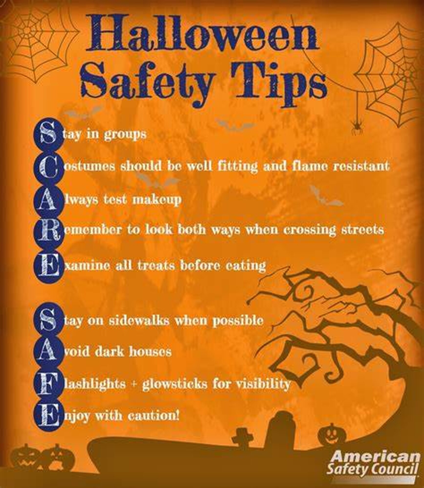 Ghosts, goblins, and other terrifying monsters will soon be haunting your neighborhood. But of course these non-threatening creatures of the night are none other than children who are enjoying the revelries of Halloween. With the excitement of this yearly event, Joint Base San Antonio-Fire Emergency Services requests parents to follow a few tips to ensure the night is filled with fun and not tragedy.