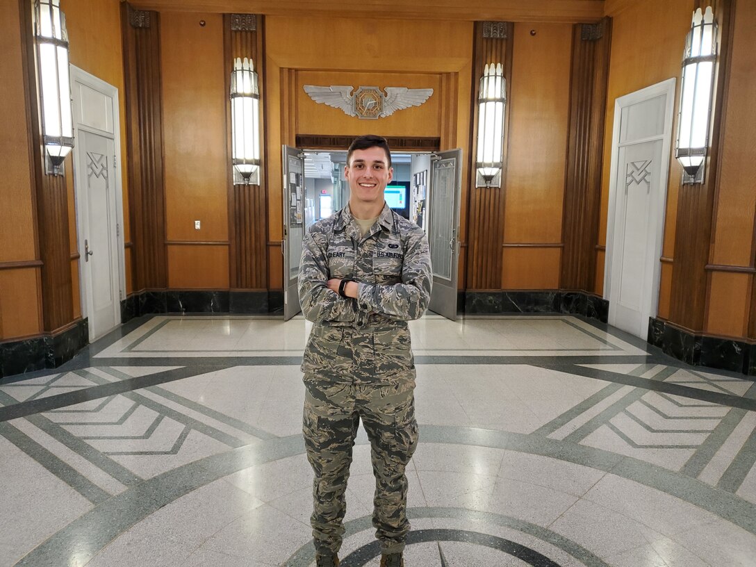 2nd Lt. Chad Cleary, a program manager with the Egress and Survival Branch, entered the Air Force after graduating from the United States Merchant Marine Academy. (U.S. Air Force photo / Brian Brackens)