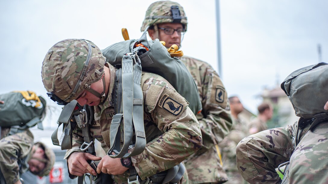 U.S. Army paratroopers from to the 173rd Airborne Brigade