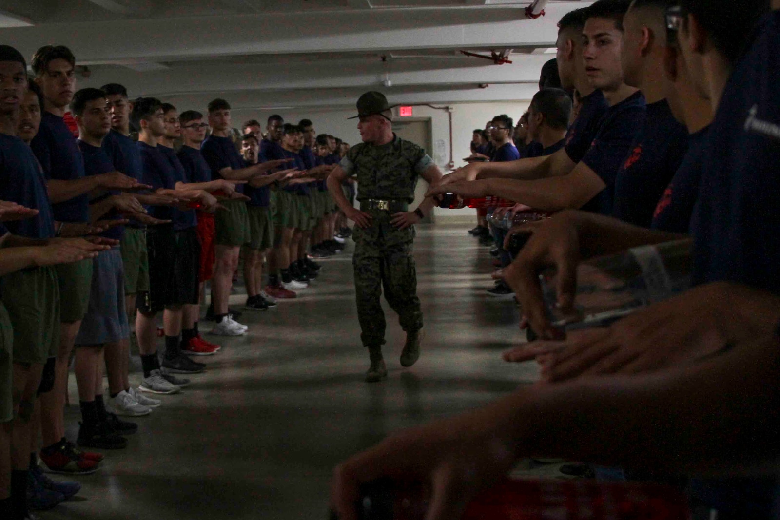 U.S. Marine Corps Maj. Jared Reddinger and Gunnery Sgt. Bradley Phillips present Holand Morris the Naval Reserve Officers Training Corps scholarship on May 16, 2019. The NROTC scholarship grants young men and women full scholarships to the school of their choosing. While attending school they will complete Officer Candidates School and upon graduation they will commission as an officer.