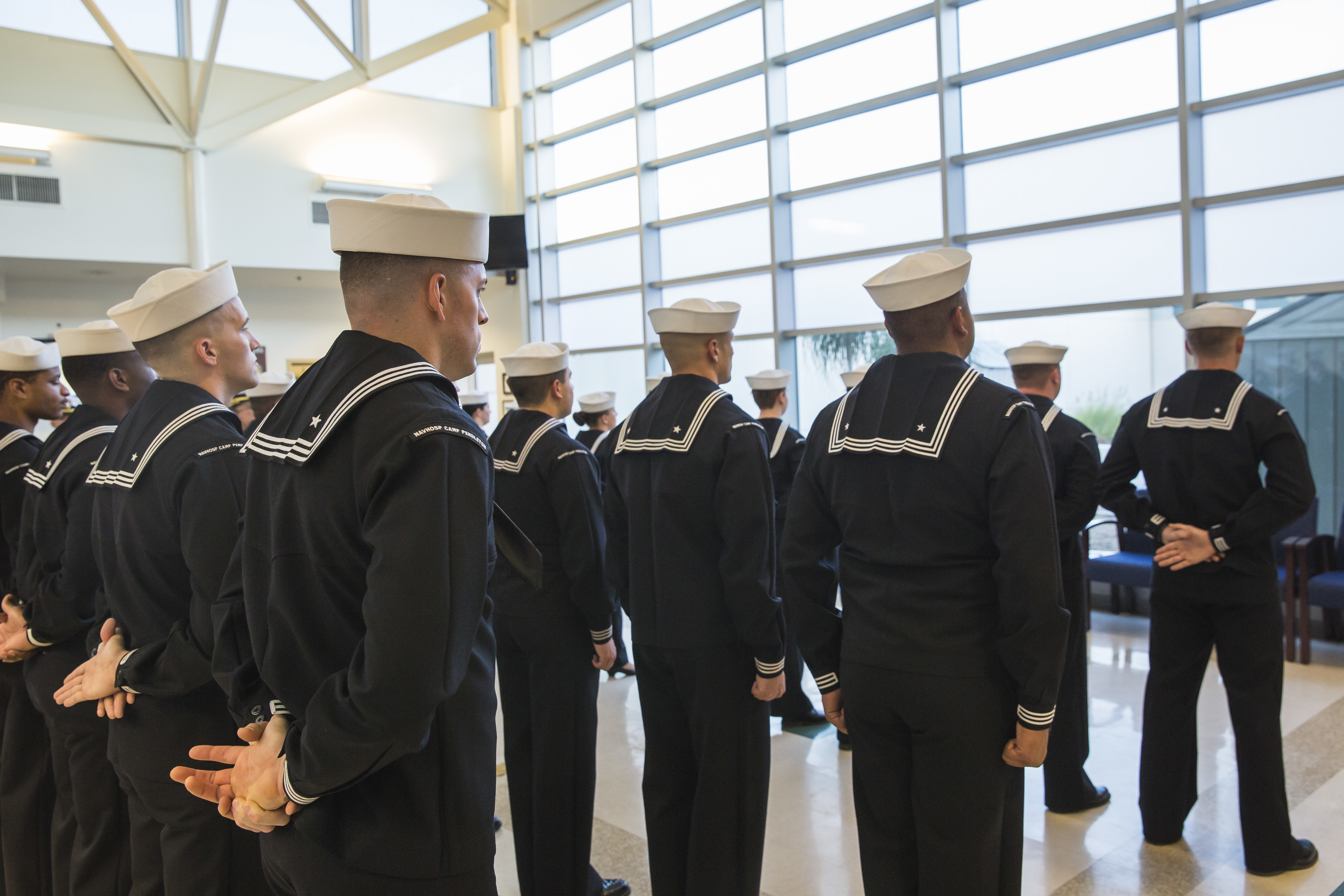 Branch Medical/ Dental Sailors Conduct Uniform Inspection > Marine