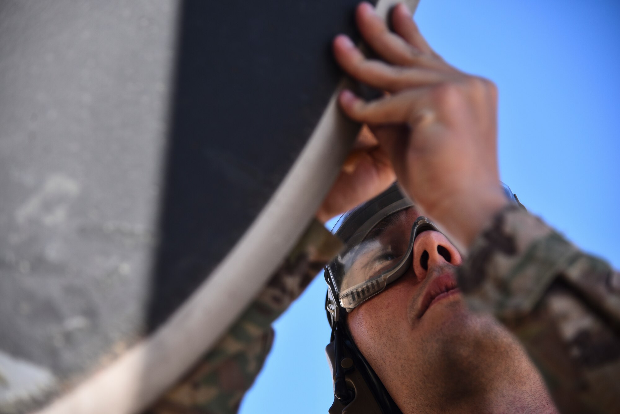 Maintainer works on HC-130J