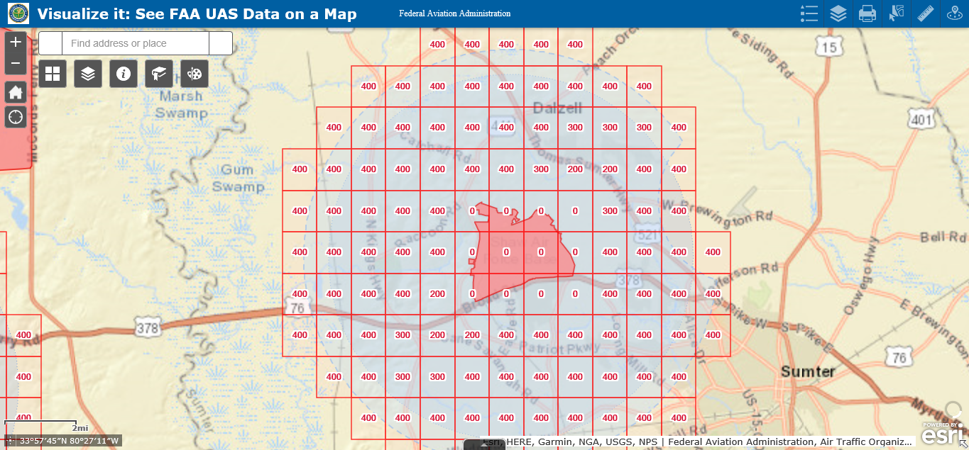 Faa drone zone map clearance