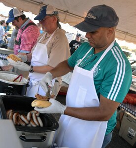 The wurst here is the best as tasty German treats are doled out during the JBSA-Fort Sam Houston Oktoberfest celebration Oct. 19.