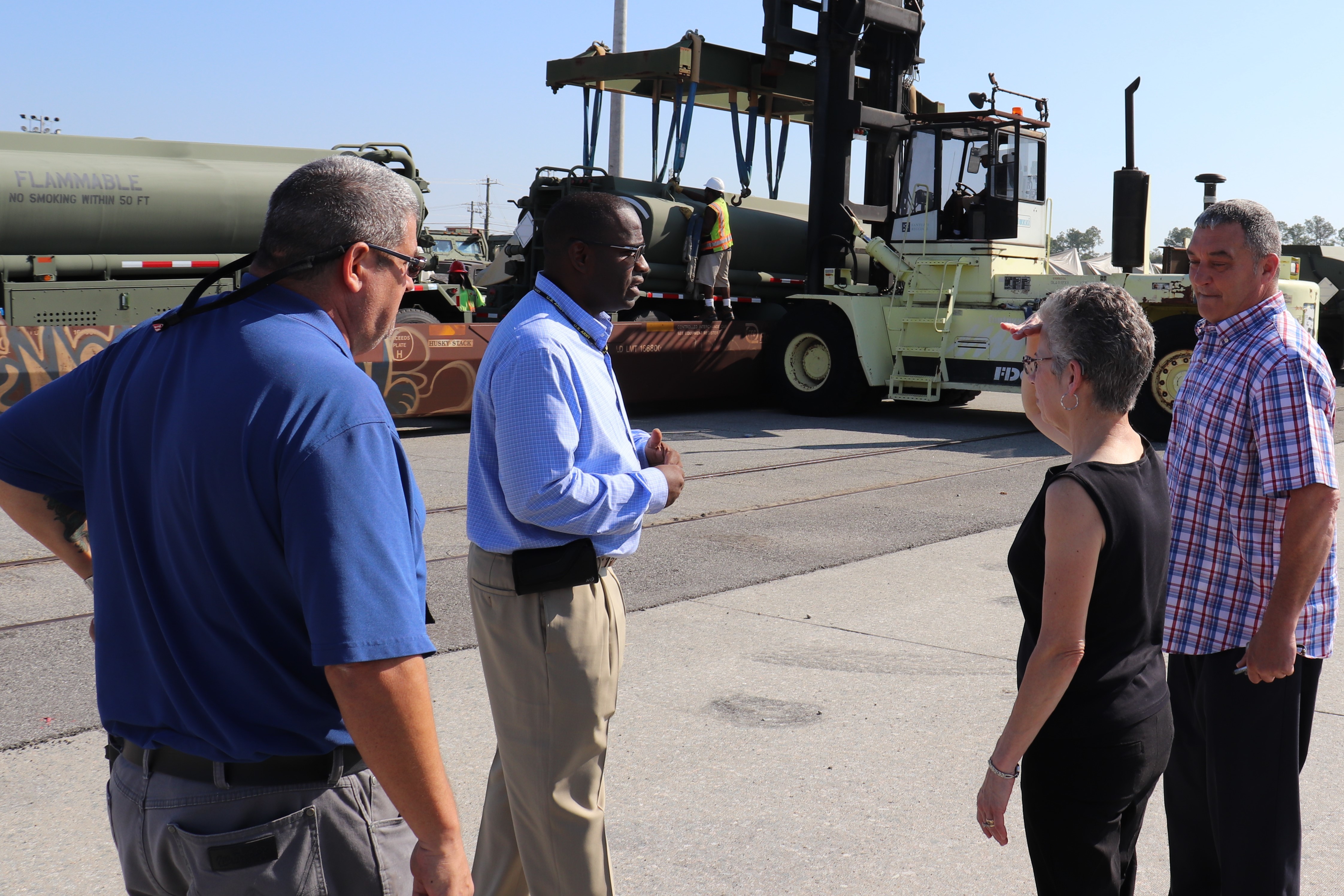 Distribution Deputy Commander hosts town hall, tours facilities and
