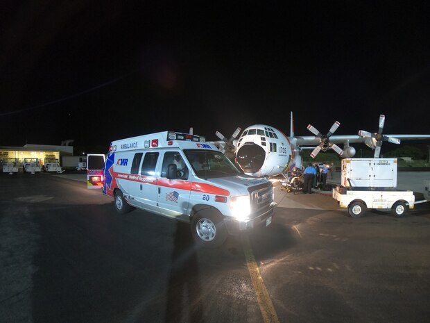 Responders Medically Evacuate Injured Latvian Crewmember from Midway Island