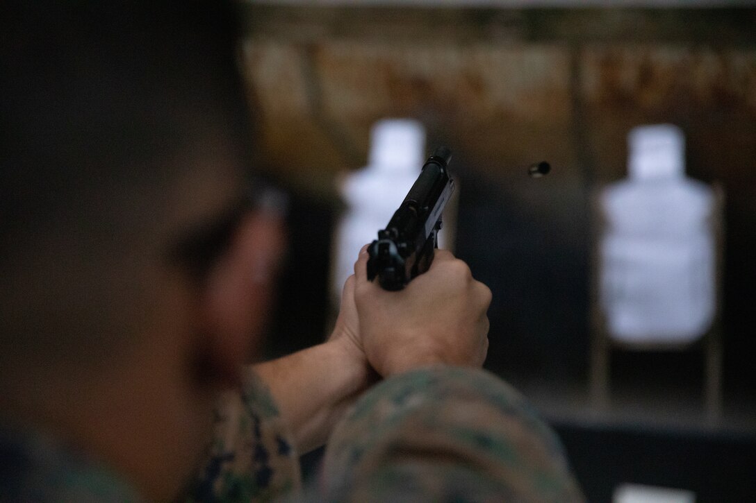 DPC/RSU-East Marines conduct Combat Pistol Program