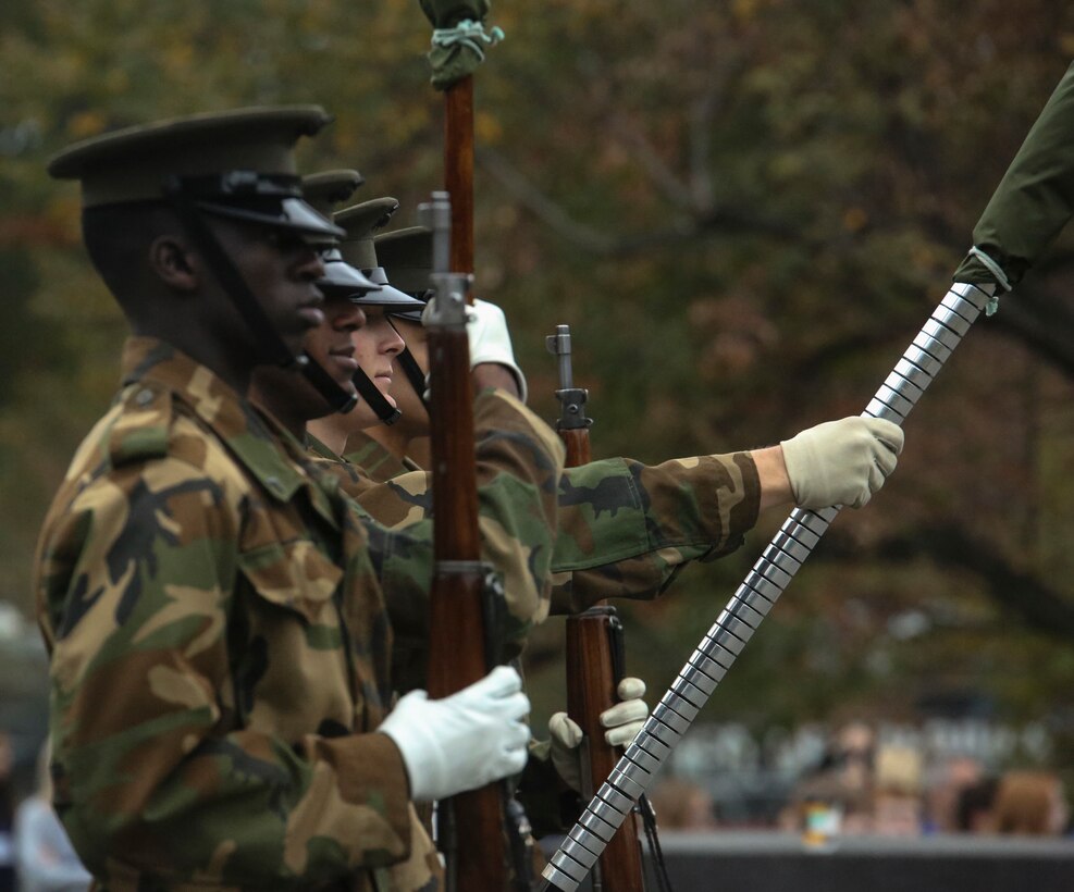 The practice was held in preparation for the upcoming annual Marine Corps Wreath Laying Ceremony at the memorial.