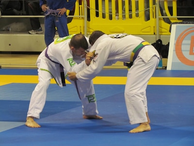 Lt. Col. Caragher, Deputy G-3, 85th U.S. Army Support Command, competes in the at the Master and Senior World International Brazilian Jiu-Jitsu Federation Championship 2012.