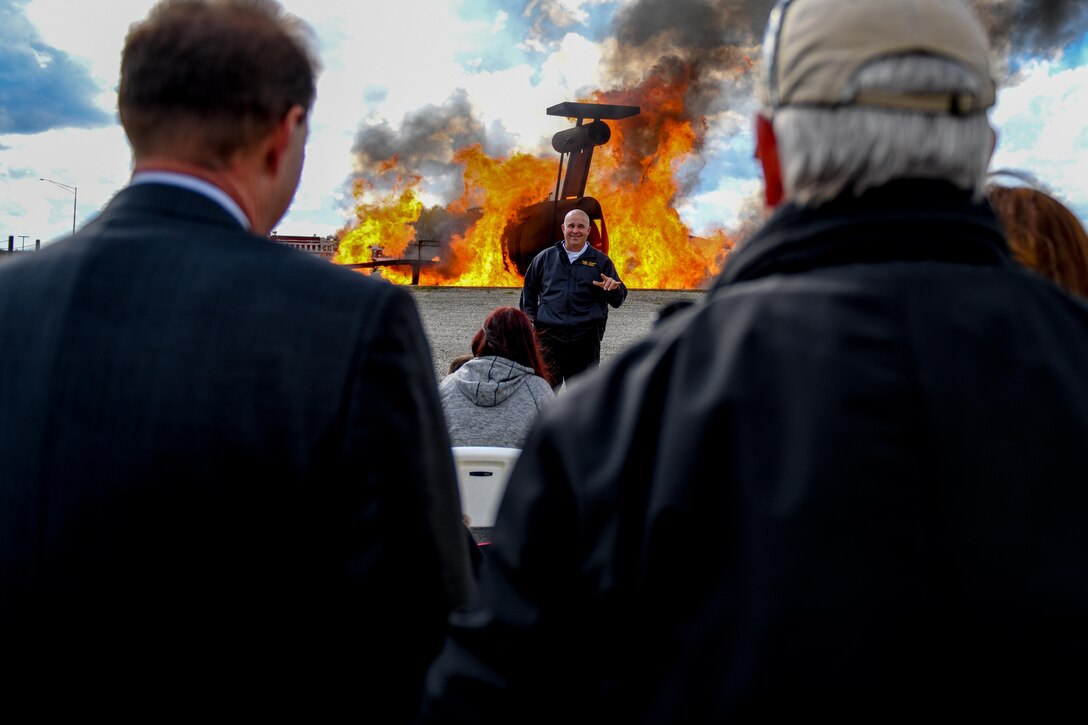 The 910th Airlift Wing hosts Feel the Heat in partnership with the American Red Cross to demonstrate emergency response capabilities.
