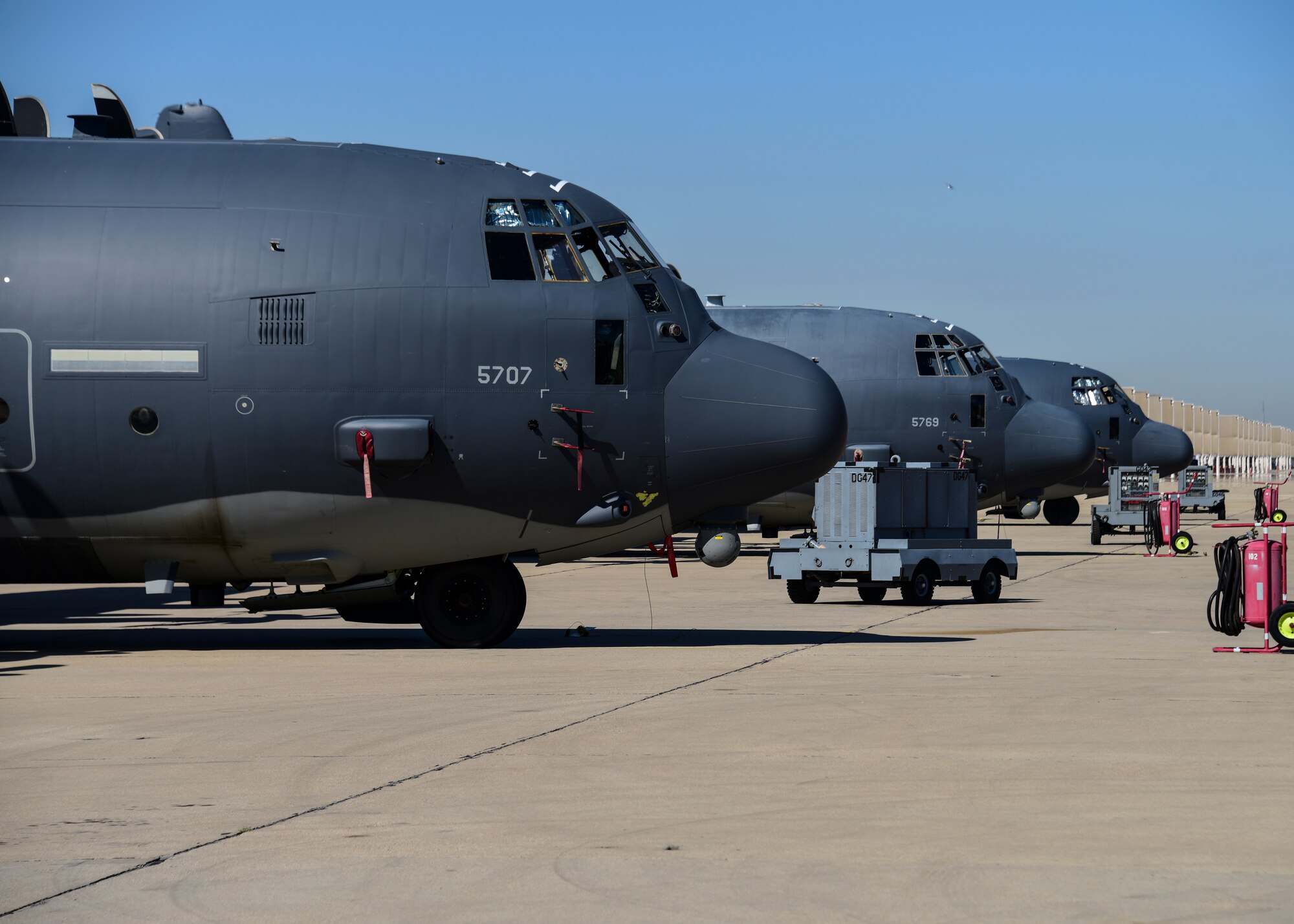 HC-130Js sit on the flight line