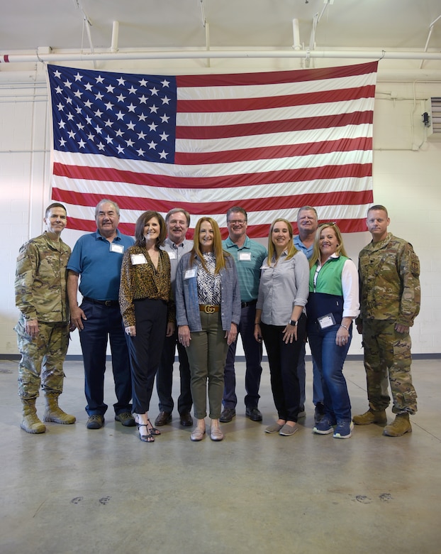 An image of the Honorary Commanders during their combat immersion with Security Forces