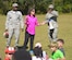 Master Sgt. Maurice Ferguson, a drug demand and reduction program manager assigned to the 315th Aerospace Medical Squadron, Staff Sgt. Christopher Morrison, a program manager with the 628th Force Support Squadron fitness center, and Ann Schuler, a counselor at Marrington Elementary School, speak to the students, October 23, 2019, at Marrington Elementary School on Joint Base Charleston, S.C. Members of Team Charleston were at the school to educate students about Red Ribbon Week and drug prevention. Red Ribbon Week, which takes place October 23-31, is an awareness program that began in 1985 as a way to show opposition to drugs as stated by the Get Smart About Drugs foundation.