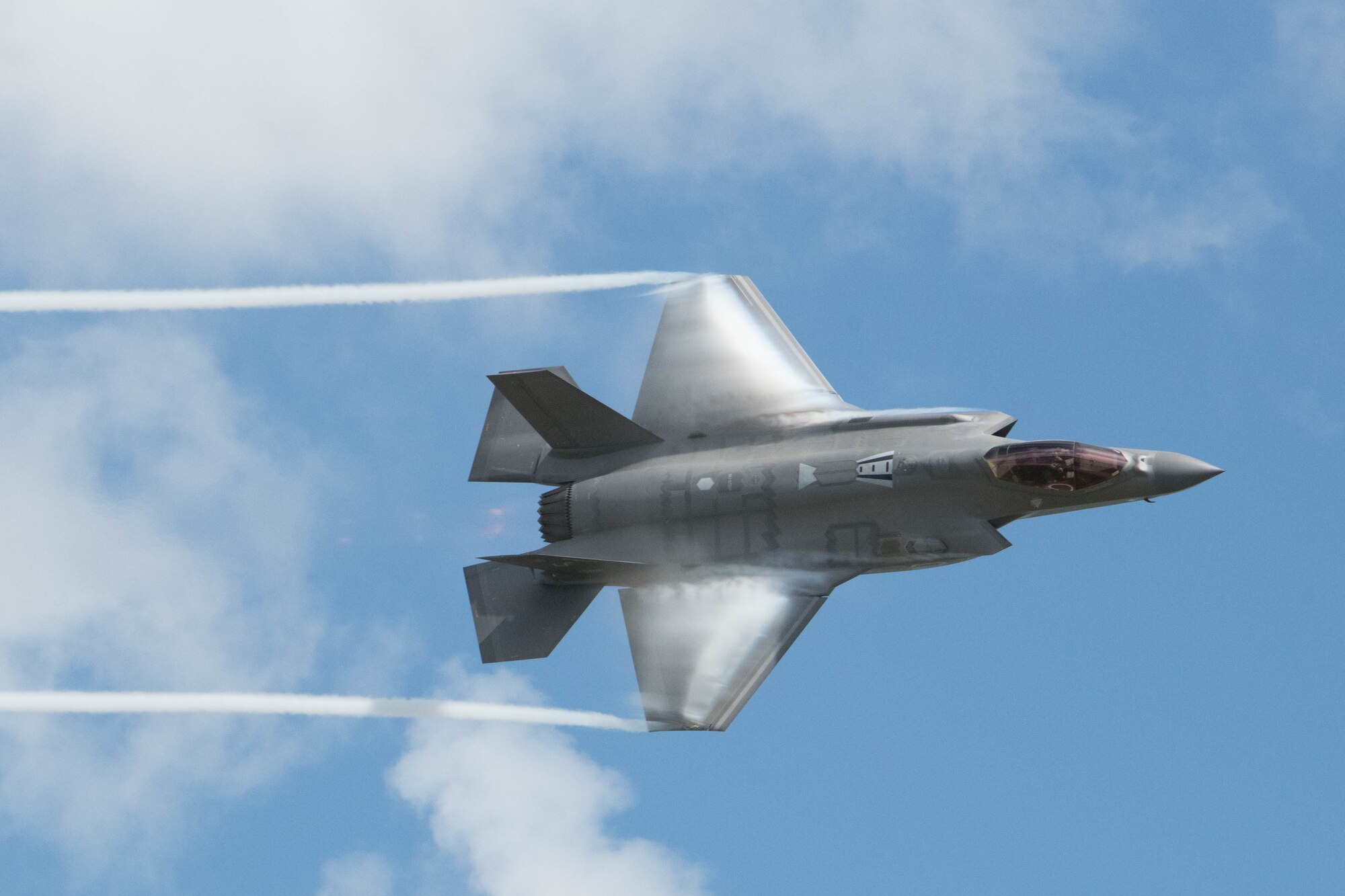 F-35 Lightning II Demonstration Team pilot performs maneuvers