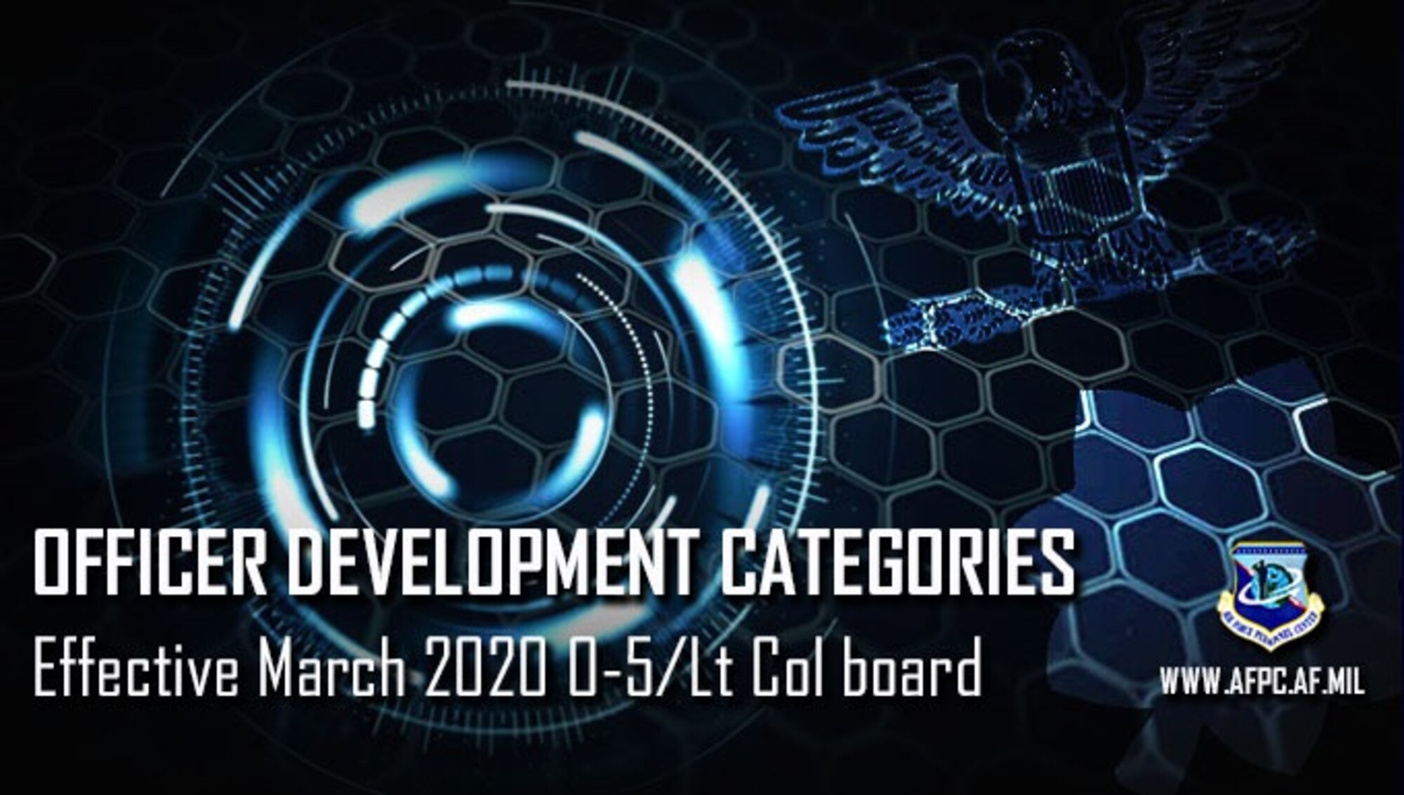 The Air Force announced Oct. 21, 2019, that it formally established six distinct officer developmental groupings for active component line officers, which will take effect in March 2020 for the lieutenant colonel promotion board.