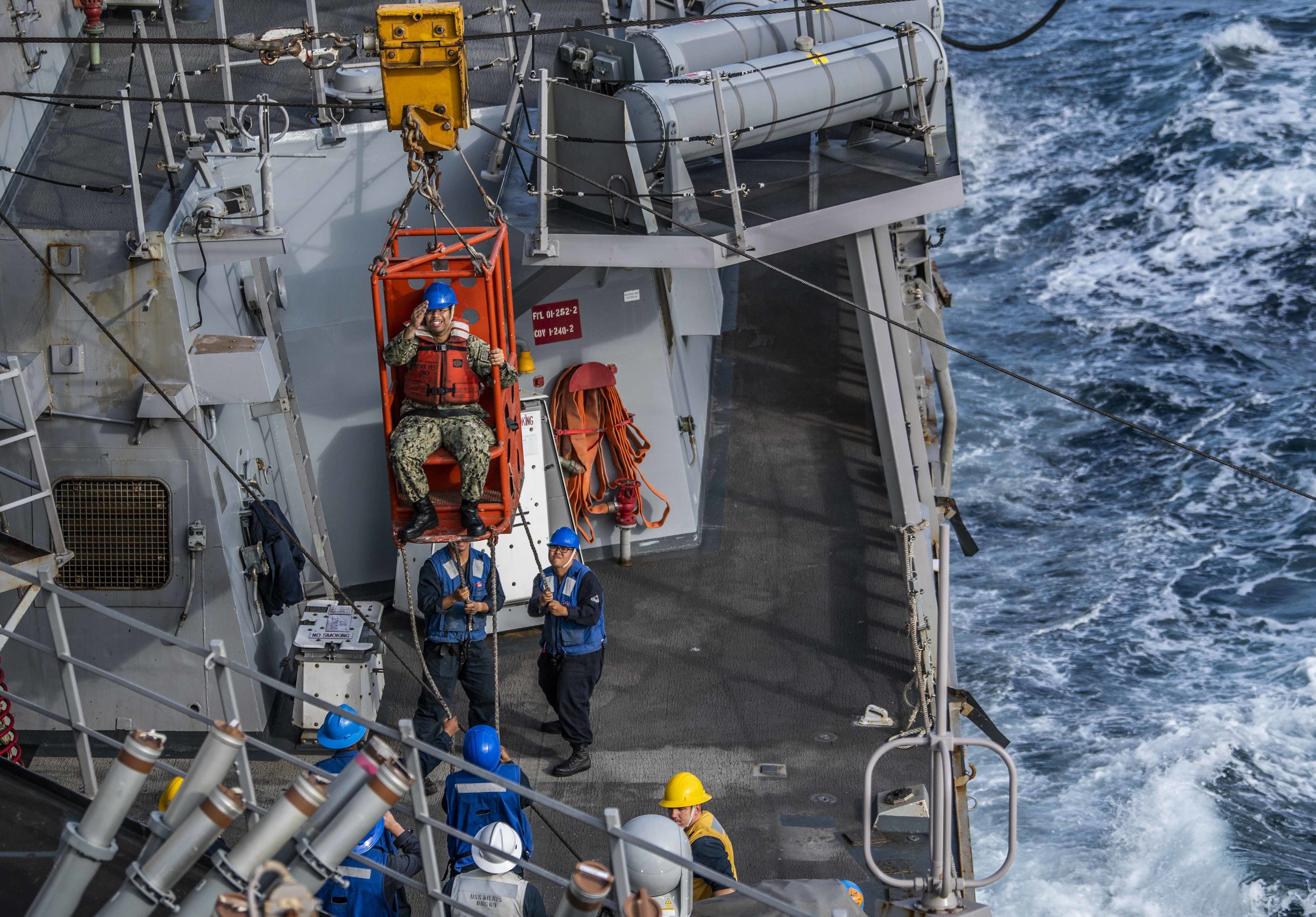 Uss Milius Completes Highline Personnel Transfer Commander U S 7th Fleet Display