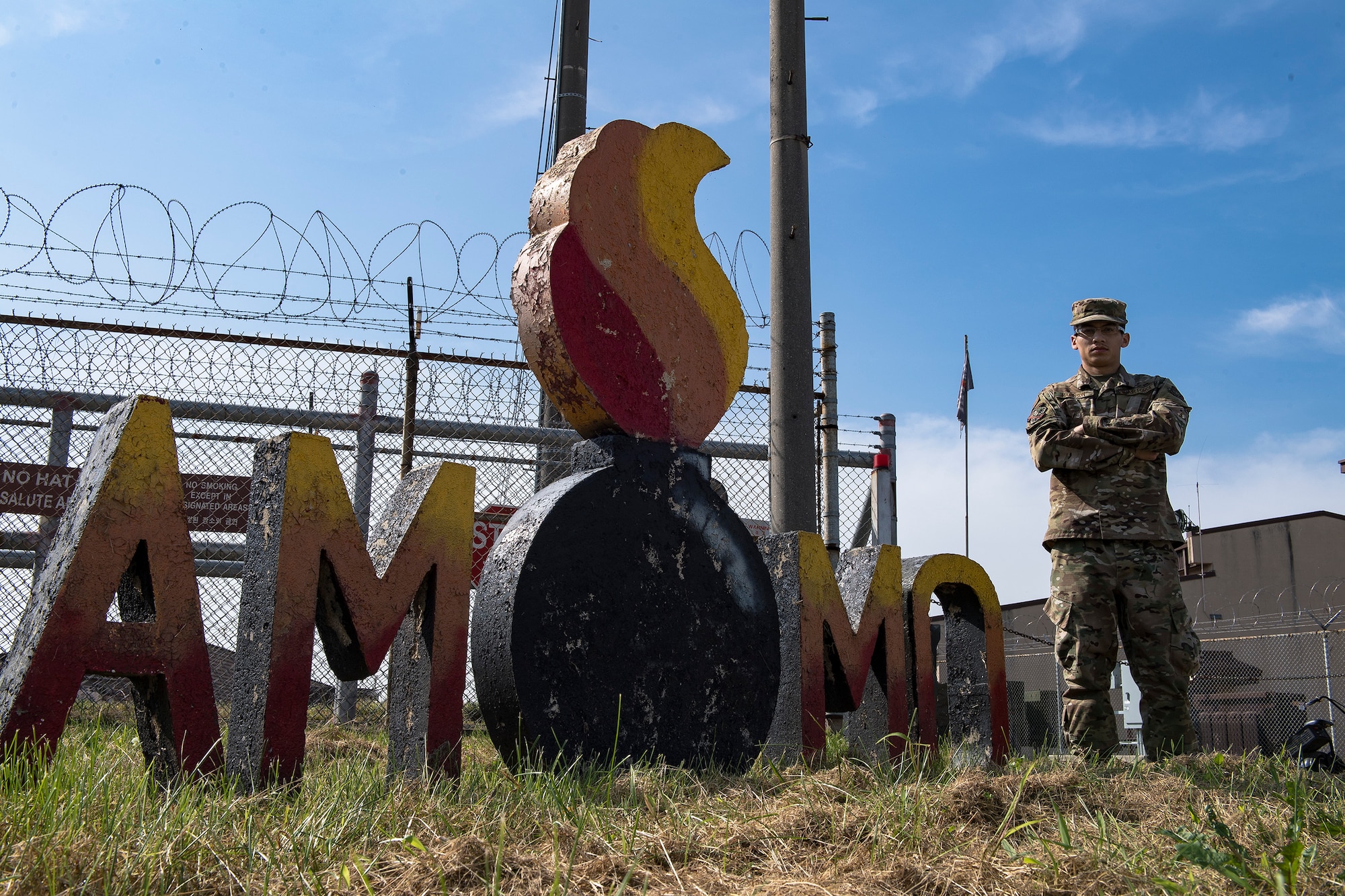 Senior Airman Quinn Harrison, 51st Munitions Squadron munition control technician, poses for a photo, Oct. 25, 2019, at Osan Air Base, Republic of Korea. (U.S. Air Force photo by Staff Sgt. Gregory Nash)