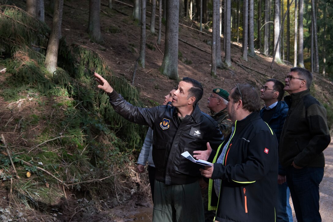 Hokaj answered questions about the site and showed where the aircraft crashed
