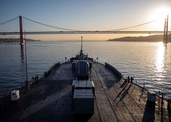 USS Mount Whitney (LCC 20); Lisbon, Portugal;