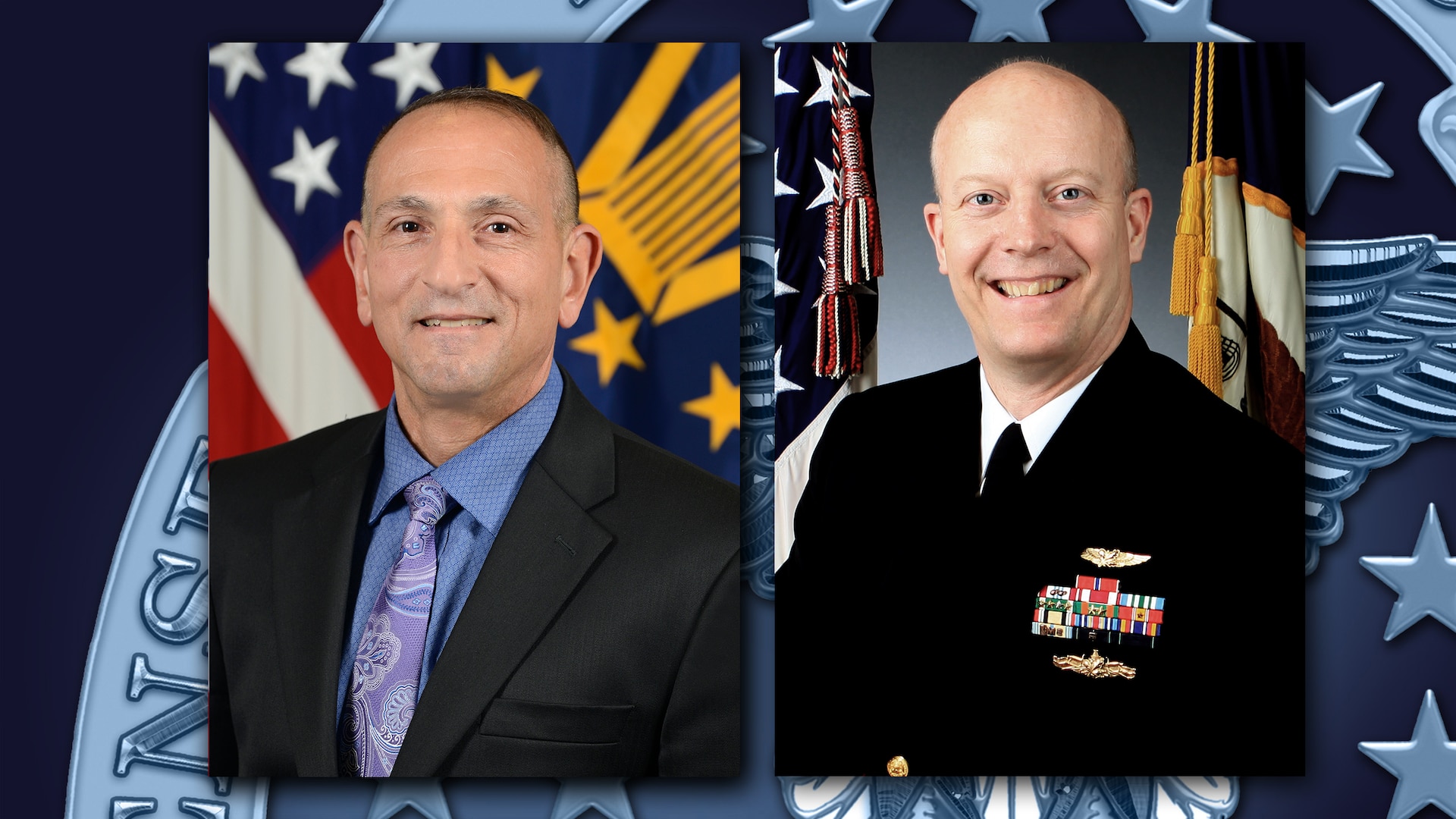 DLA Finance Deputy Director Jeffrey Zottola (left) and Navy Reserve Capt. Charles Parker III, deputy director of DLA’s Audit Task Force, stress the importance of risk management and internal controls in the agency’s audit efforts in fiscal 2020.