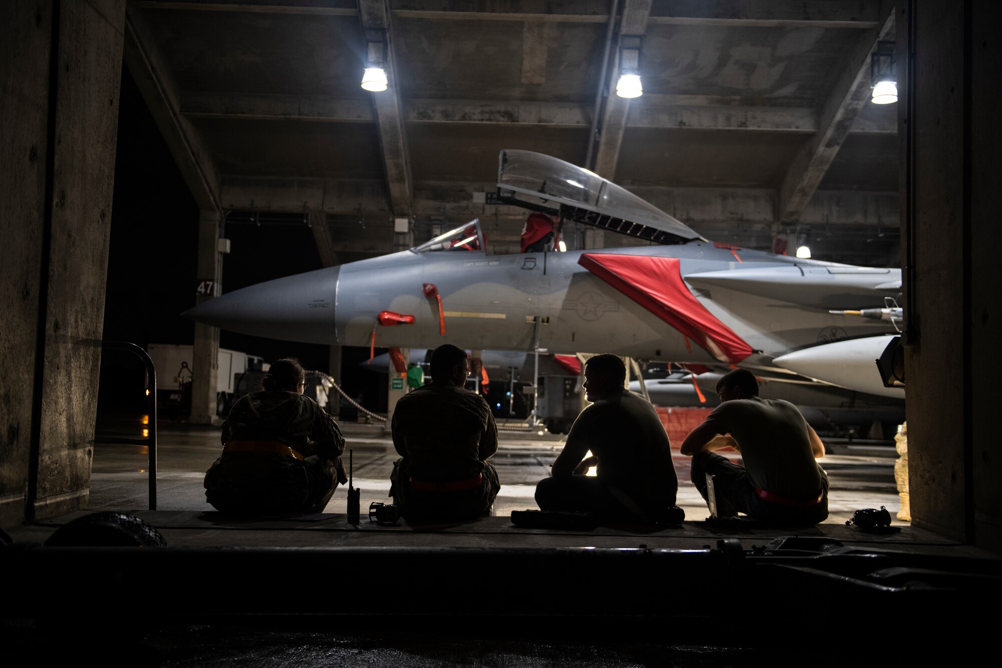 During the routine inspection, the technicians check every component of the egress system for wear or damage, and any expired time-changeable parts are swapped out.