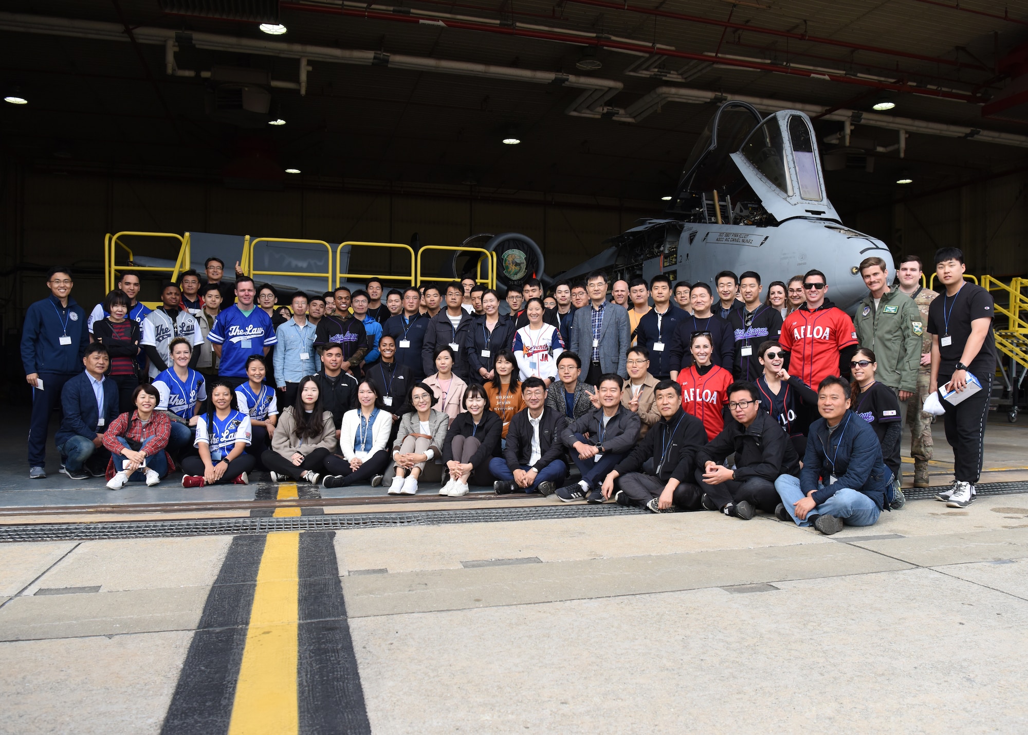 Members of the U.S. and Republic of Korea Air Forces legal teams pose for a group photo during a Friendship Day at Osan Air Base, ROK, October 23, 2019. The purpose of the day was to give both counterparts the opportunity to spend time together and strengthen the ties between the two nations. (U.S. Air Force photo by Senior Airman Denise M. Jenson)