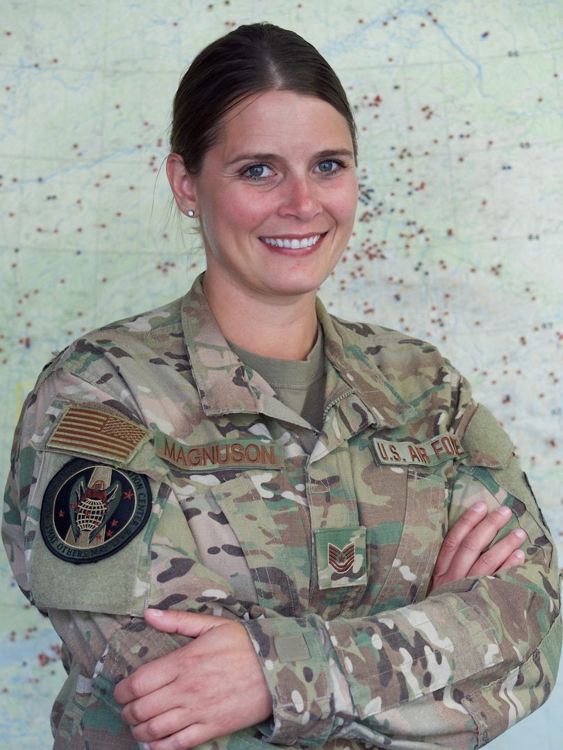Alaska Air National Guard Tech. Sgt. Katelyn Magnuson, Alaska Rescue Coordination Center senior search-and-rescue controller, took the call and was responsible for planning for and controlling the rescue effort for the victim of a bear mauling near Galena June 10, 2019. The AK RCC is the nerve center for search-and-rescue operations for an area of Alaska equivalent to one third the area of the Lower 48.