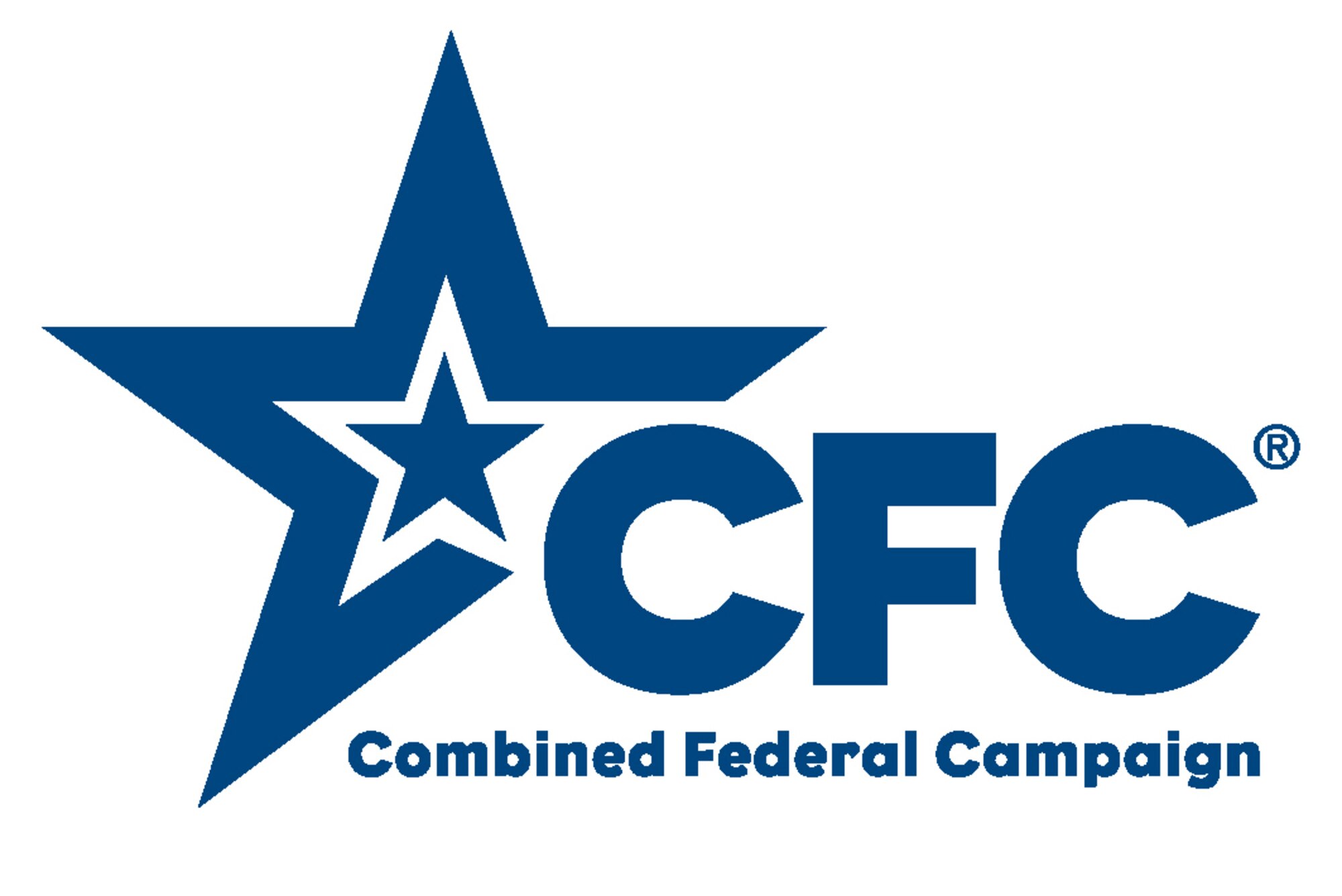 Combined Federal Campaign logo, white star inside of blue start with the initials CFC