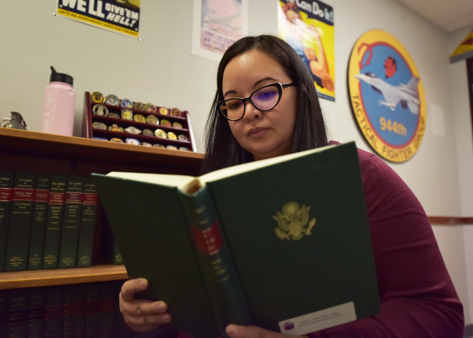 Jessica Johnson, 944th Fighter Wing historian, is the wing’s first full-time historian whose primary responsibility is to advise the commander and his staff on historical issues as they pertain to current decision making.