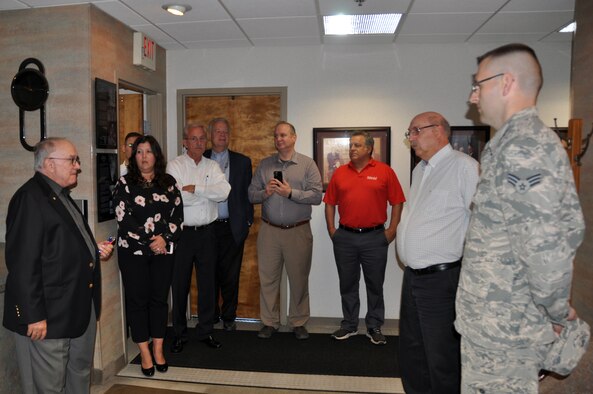 Ohio Employer Support of Guard and Reserve East Region Chairman John Marino addresses a group gathered at the Schwebel Baking Company here, Oct. 21, 2019, during an award presentation.