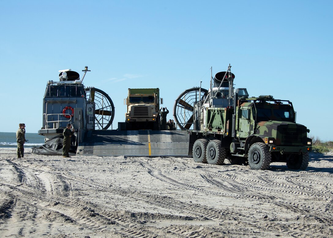 U.S. Marines and Sailors with 8th Engineer Support Battalion and 2nd Transportation Support Battalion (TSB), Combat Logistics Regiment 2, 2nd Marine Logistics Group, executed Type Commander Amphibious Training (TCAT) 20.1 on Onslow Beach, Camp Lejeune, North Carolina, Oct. 21-26, 2019. TCAT is a mobility exercise ashore in order to gain the requisite skills and experience to integrate with the U.S. Navy in follow on exercises and real-world operations.