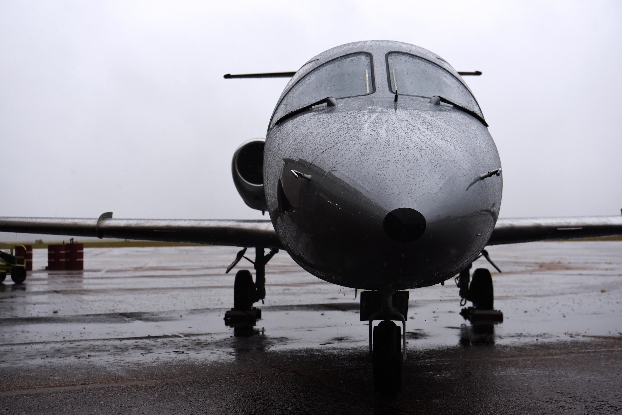 The 43rd Flying Trianing Squadron’s T-1 Jayhawk heritage flagship aircraft sits on the flight line Oct. 25, 2019, on Columbus Air Force Base, Miss. The 43rd FTS was activated at Columbus as a flying training flight in 1997, and then reactivated as a squadron on June 5, 1998, to provide associate reserve pilots to support the mission of the 14th Flying Training Wing. (U.S. Air Force photo by Airman 1st Class Jake Jacobsen)
