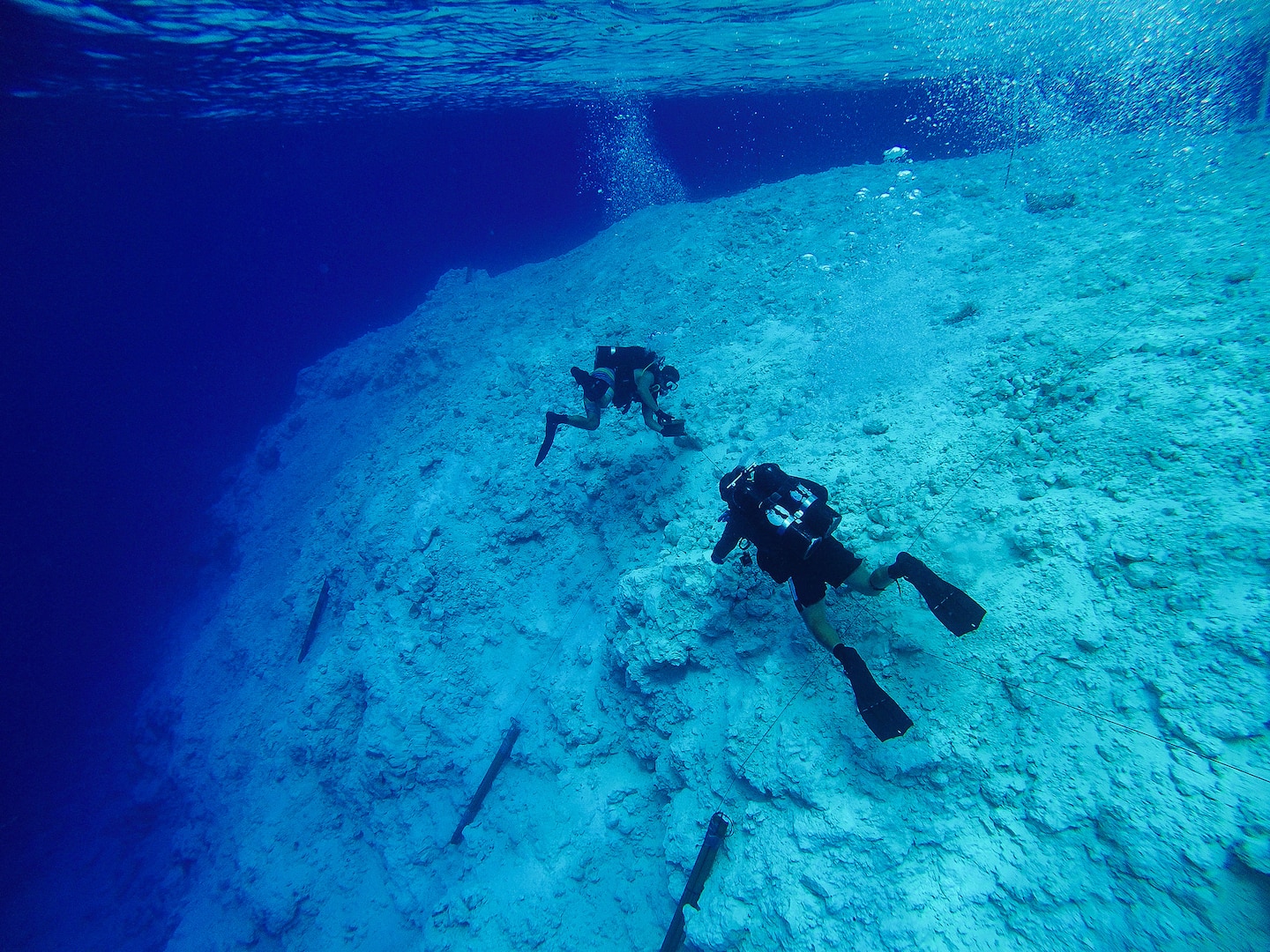 Navy Underwater Construction Team Widens Channel in Micronesia