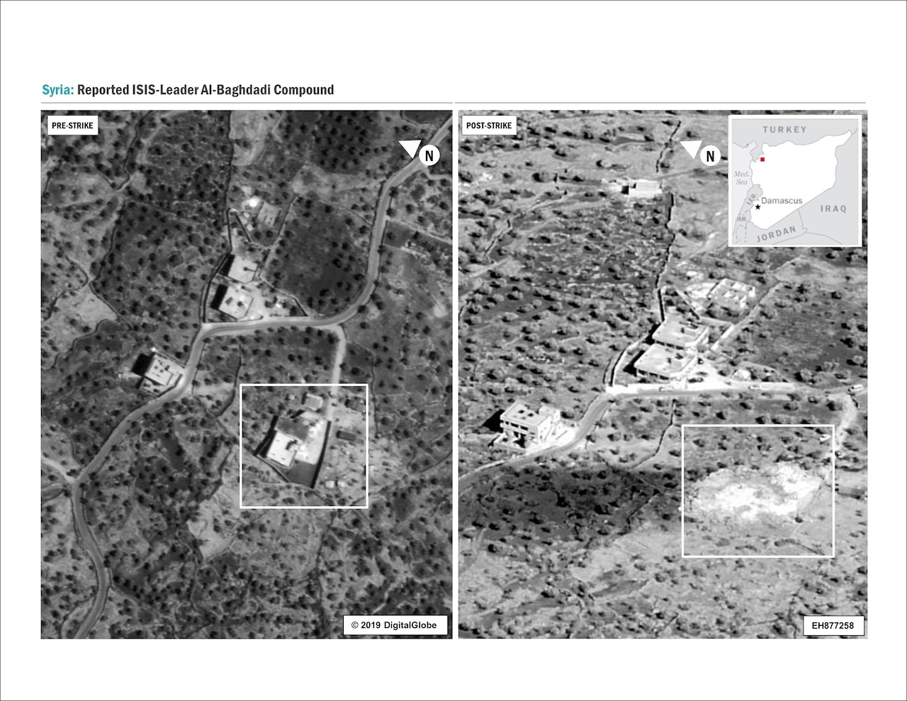 Aerial photos of buildings.