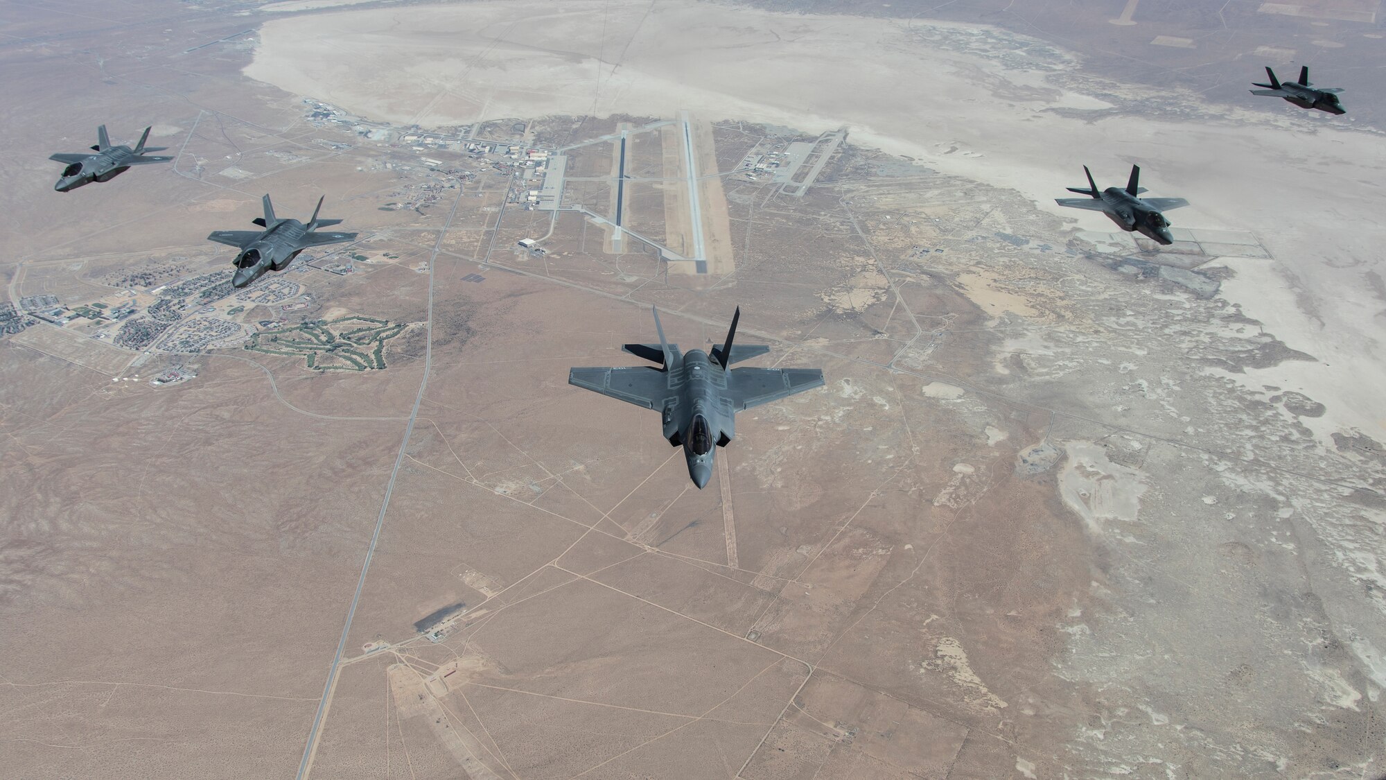 Photo of six F-35s