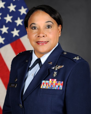 Official photo of Col. Iris A. Reedom, 374th Medical Group commander.