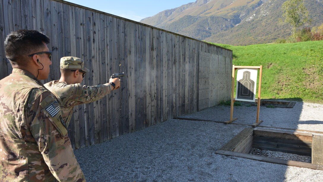 Marksmanship training at Aviano Italy