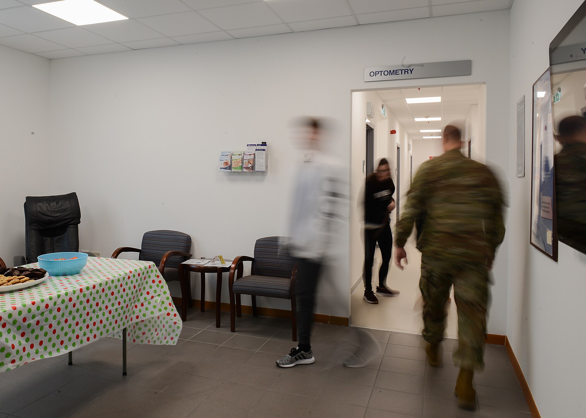 An open house is held at the new Optometry location on Area F, Aviano Air Base, Italy, Oct. 30, 2019. Optometry was located on Area 1 for over five years. (U.S. Air Force photo by Airman Thomas S. Keisler IV)