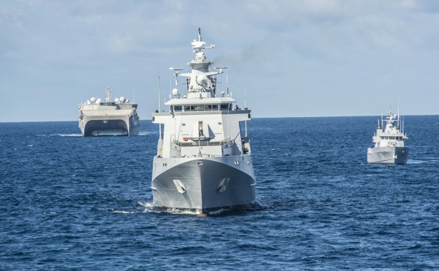 U.S., Royal Brunei Navy ships transit in formation during CARAT Brunei ...