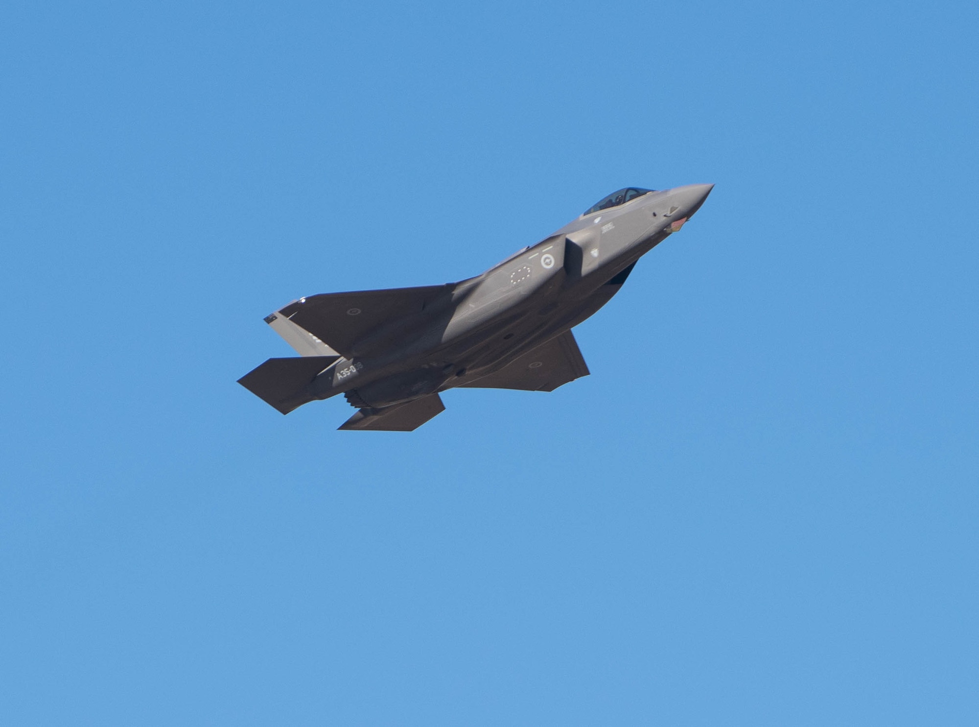 An F-35A Lightning II, assigned to the 61st Fighter Squadron, takes off during a sortie Oct. 28, 2019, at Luke Air Force Base, Ariz.