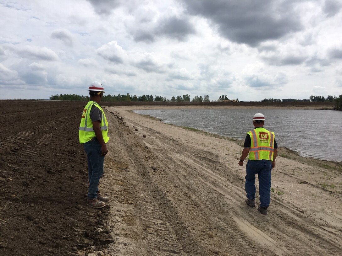 USACE conducts site visit of the L611-614 Levee System prior to the final inspection Aug. 24, 2019.