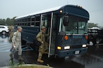 A group of 32 Airmen from the South Carolina Air National Guard's 169th Fighter Wing at McEntire Joint National Guard Base, in Eastover, South Carolina prepare to depart for Bluffton, South Carolina, Sept. 1, 2019, to provide Hurricane Dorian response support to civilian partners. In the past, the South Carolina National Guard has responded to emergencies in the state and provided Defense Support to Civil Authorities (DSCA) during Hurricane Florence in 2018, Hurricane Matthew in 2016, and the 1,000-year flood in 2015, as well as others.