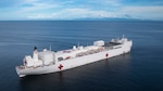 USNS Comfort  anchored off the coast of La Brea, Trinidad and Tobago.